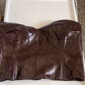 Forever 21 leather corset top